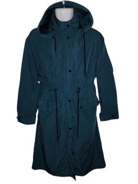 7 For All Mankind Green Rain Windbreaker Adirondack Jacket - Women's